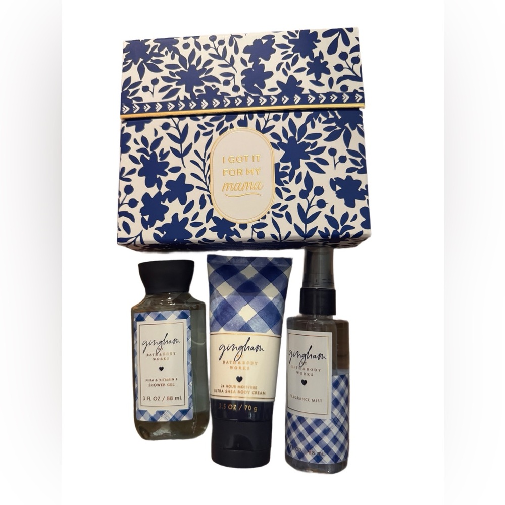 New Gingham BATH & BODY WORKS MINI GIFT BOX SET I Got It For My Mama 3 Piece Set